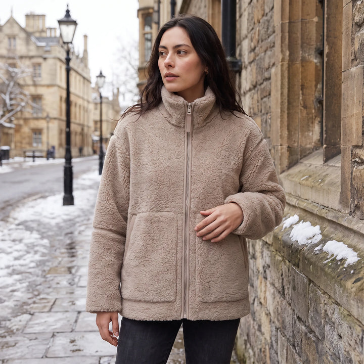 Oversized teddy fleece jas