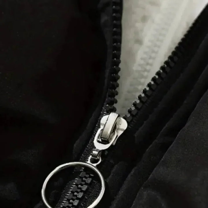Hooded puffer jacket met fleece voering