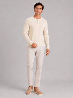 Longsleeve waffle knit shirt