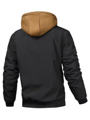 Jas met ruitpatroon en capuchon