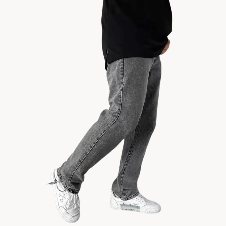Jeans met lichte wassing en vijf-pocket stijl