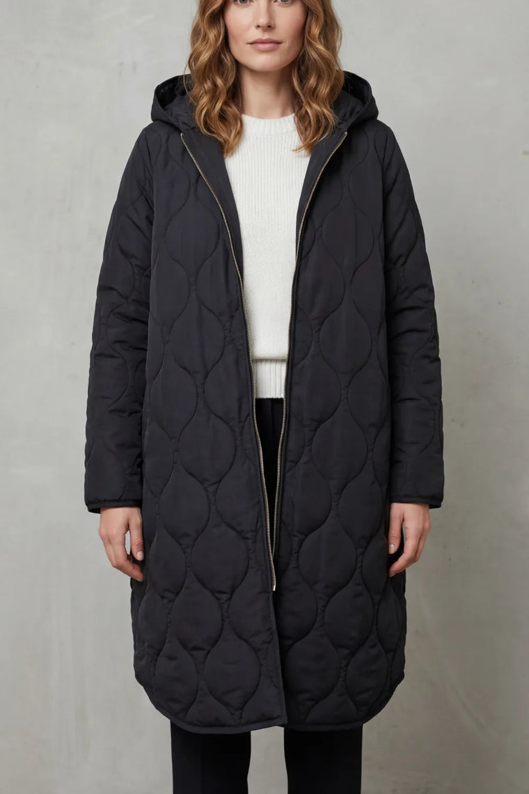 Gewatteerde parka met capuchon
