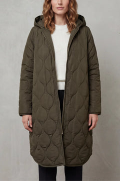 Gewatteerde parka met capuchon