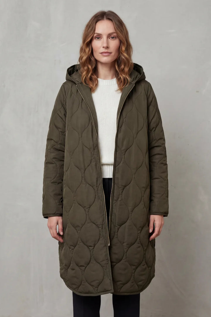 Gewatteerde parka met capuchon