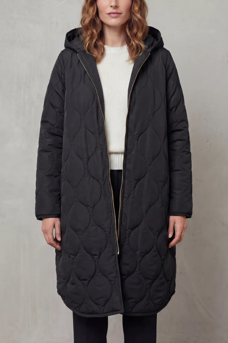 Gewatteerde parka met capuchon