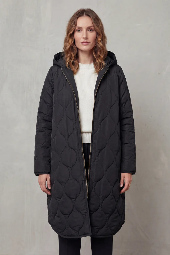Gewatteerde parka met capuchon