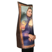 Kostuum met Mona Lisa afbeelding voor feestelijke gelegenheden