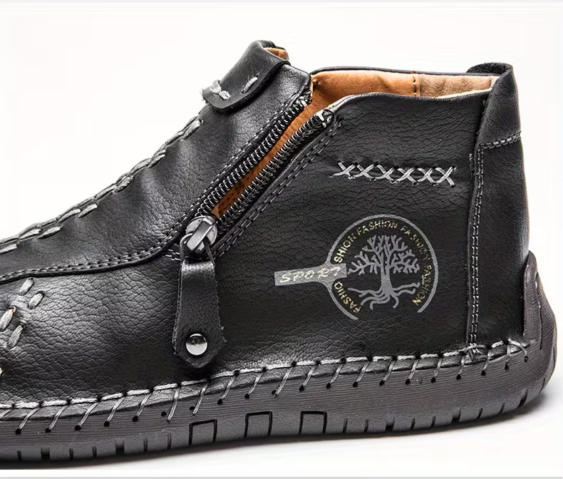 Laarzen met rits en rubberen zool