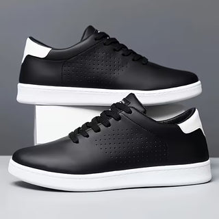 Lage skateschoenen met vetersluiting en perforaties
