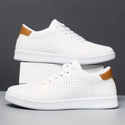 Lage skateschoenen met vetersluiting en perforaties