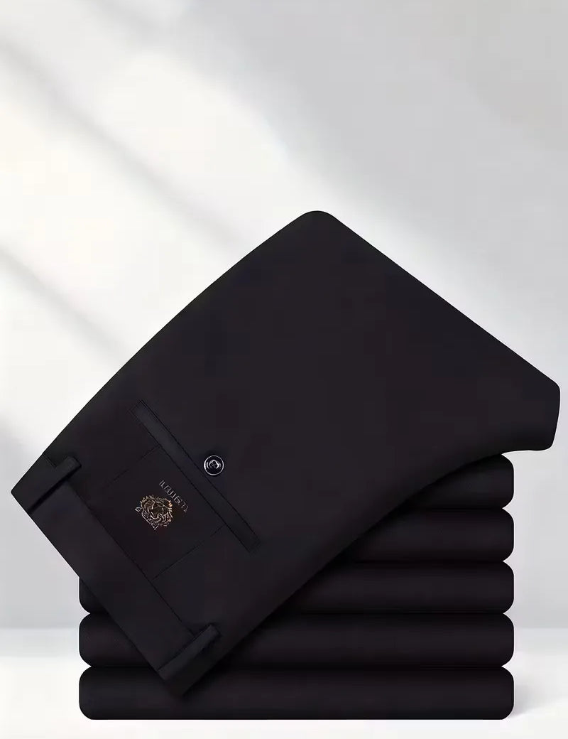 Lange broek met tijgerborduurontwerp en slim fit