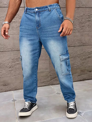 Loose fit broek heren met cargo zakken