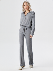 Loungewear met capuchon en rits