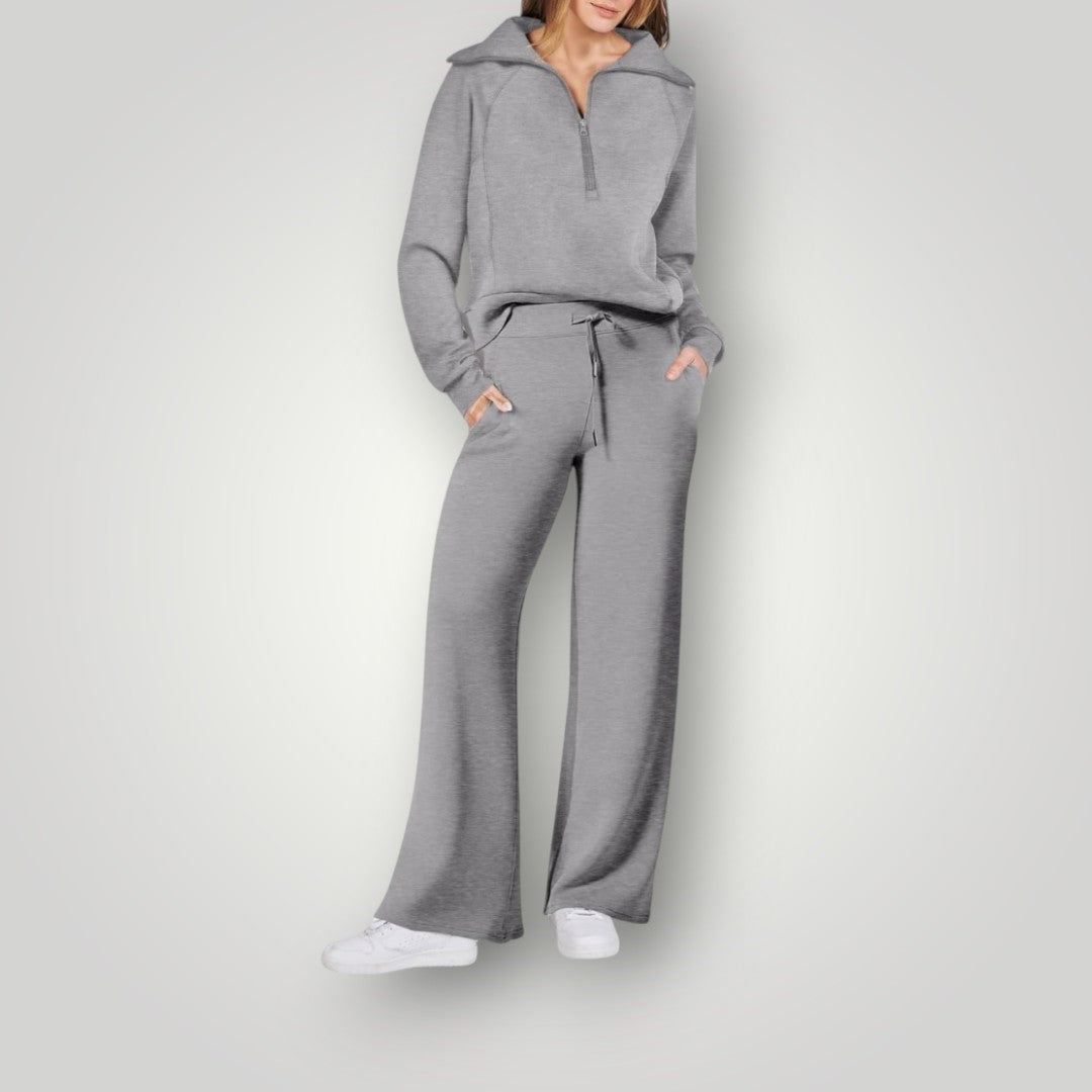 Loungewear met capuchon en rits