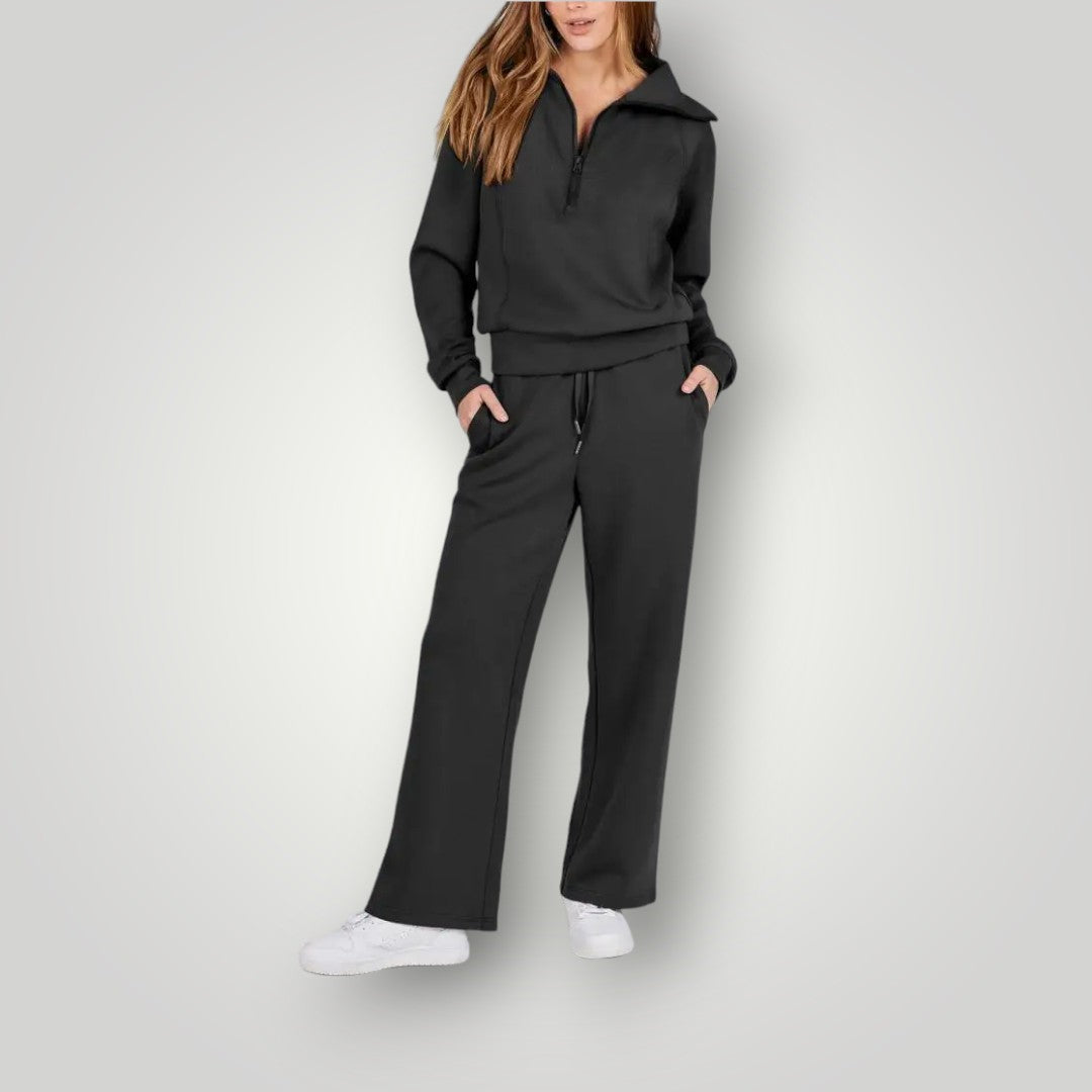 Loungewear met capuchon en rits