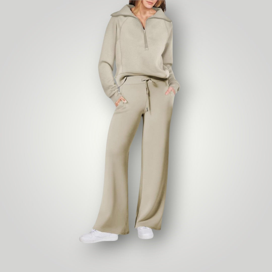 Loungewear met capuchon en rits