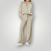 Loungewear met capuchon en rits