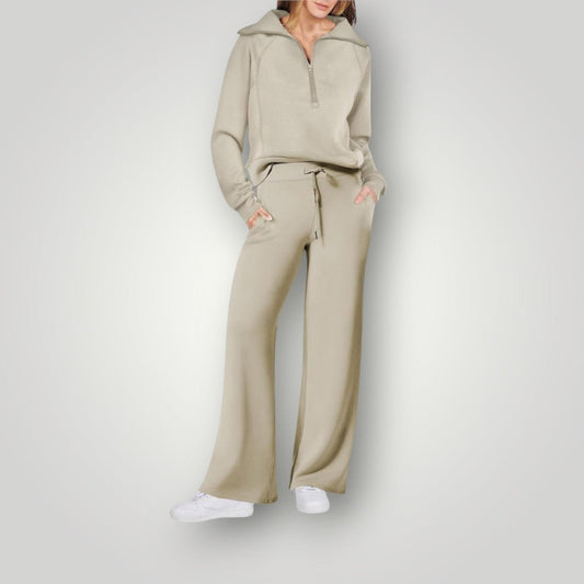 Loungewear met capuchon en rits