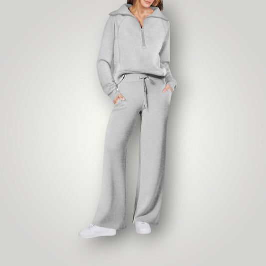 Loungewear met capuchon en rits