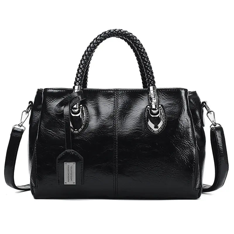 Grote leren tas - een perfecte combinatie van ruimte, luxe en elegantie. Gemaakt van hoogwaardig leer, met een ruim en georganiseerd interieur, is deze tas ideaal voor werk en vrije tijd. Voeg een vleugje praktische luxe toe aan elke outfit!