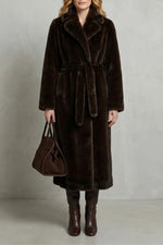 Oversized faux fur jas