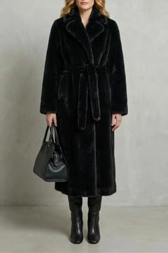 Oversized faux fur jas