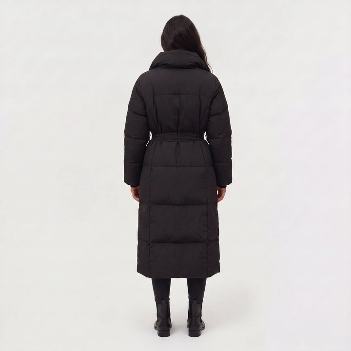 Oversized puffer coat met capuchon