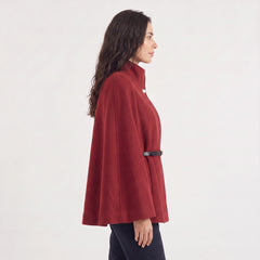 Oversized mantel met ceintuur