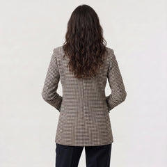 Blazer met houndstooth patroon