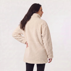 Oversized teddy fleece jacket