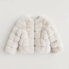 Faux fur jacket met lange mouwen
