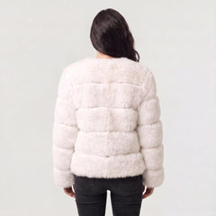 Faux fur jacket met lange mouwen