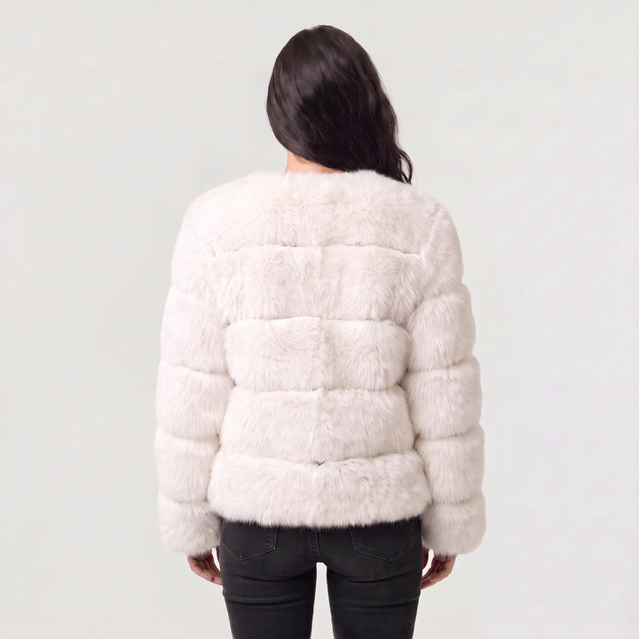 Faux fur jacket met lange mouwen