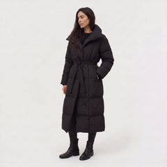 Oversized puffer coat met capuchon