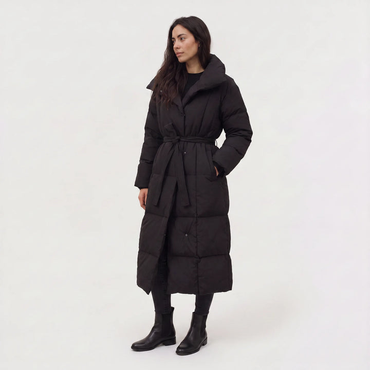 Oversized puffer coat met capuchon