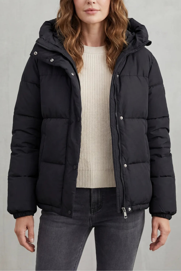 Gewatteerde puffer jas met capuchon
