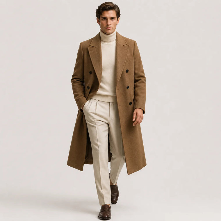Trenchcoat met dubbele knopen