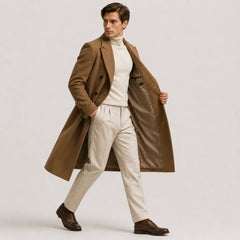 Trenchcoat met dubbele knopen