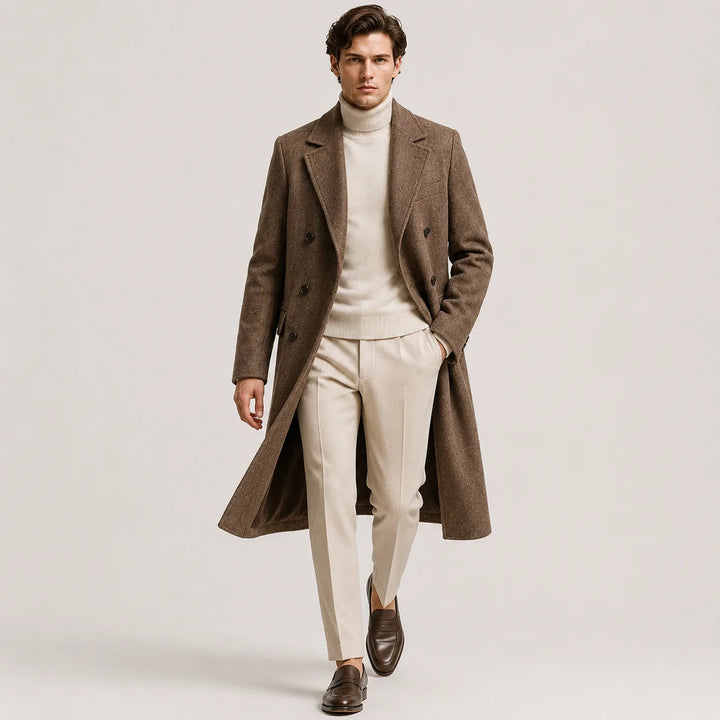 Trenchcoat met dubbele knopen