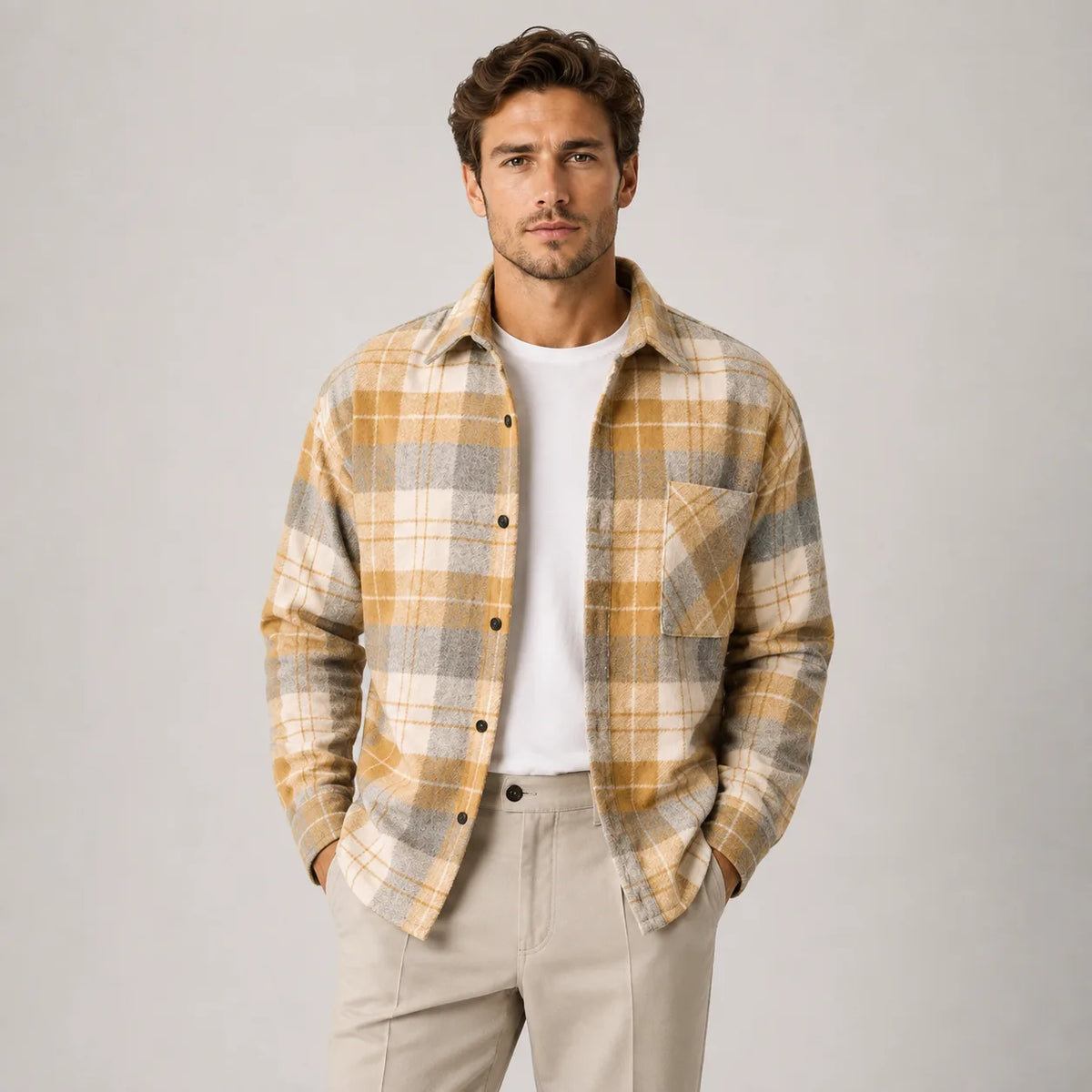 Overshirt met plaid patroon