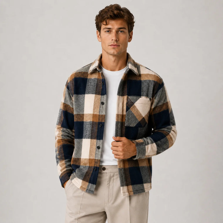 Overshirt met plaid patroon
