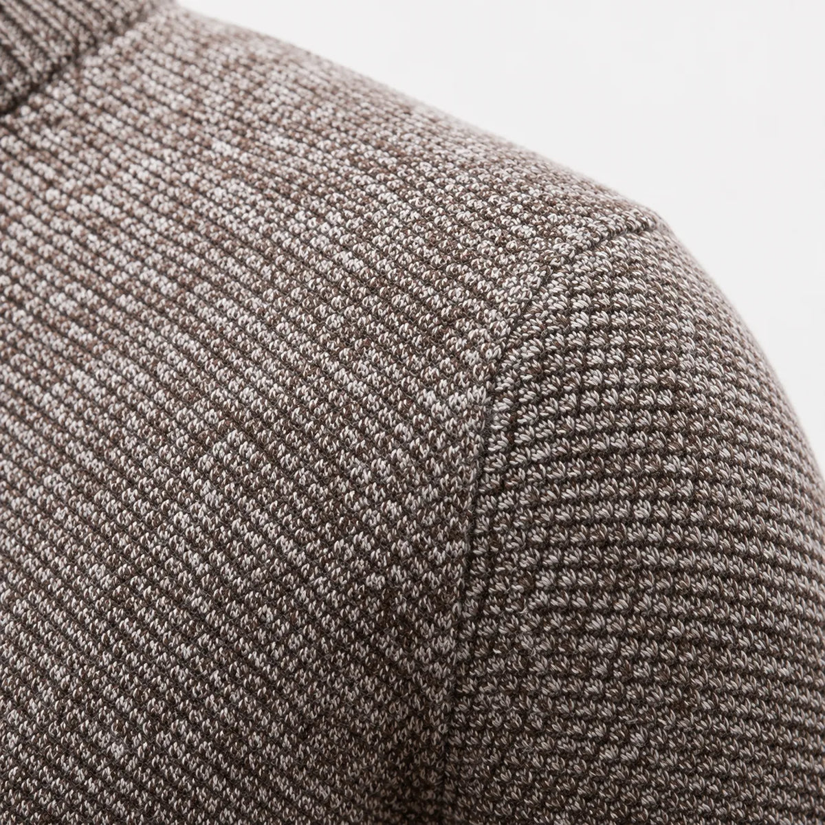 Zip-up trui met mock neck