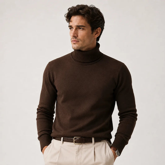 Coltrui met ribbed turtleneck