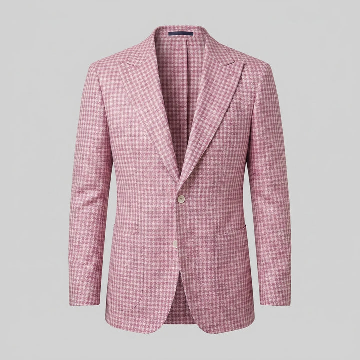 Heren blazer met houndstooth patroon
