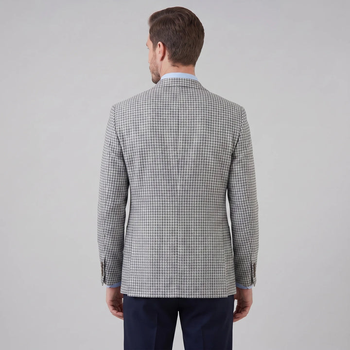 Heren blazer met houndstooth patroon