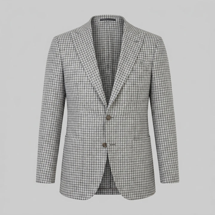 Heren blazer met houndstooth patroon