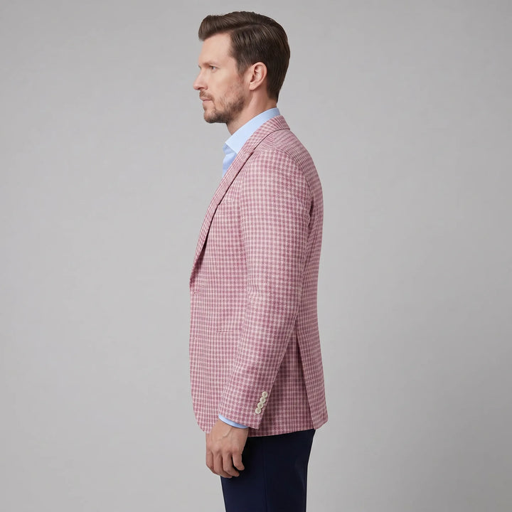 Heren blazer met houndstooth patroon