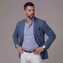 Casual blazer met borstzak