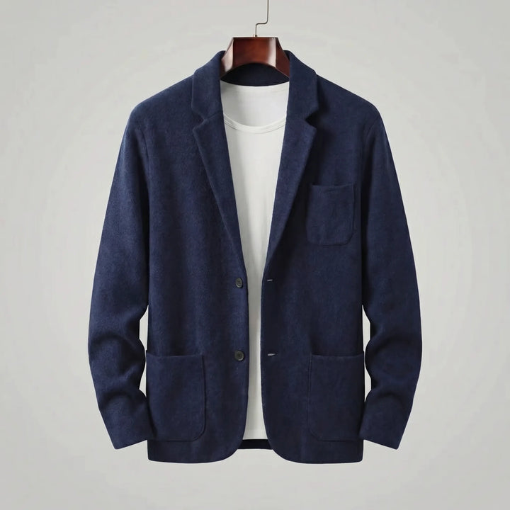 Tailored jacket met V-neck