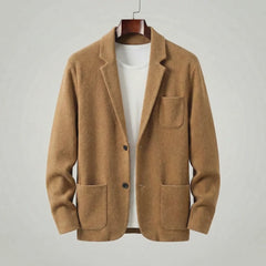 Tailored jacket met V-neck